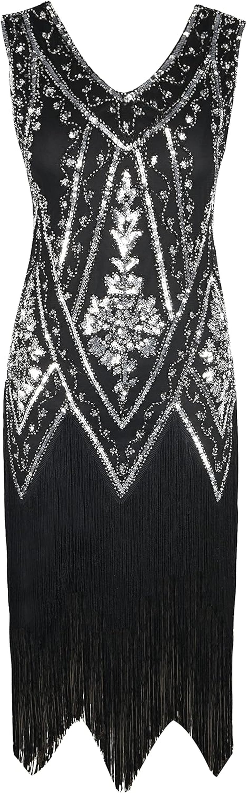 Elegant 1920s Flapper Dress for Women - Vintage Swing Fringed Gatsby Style