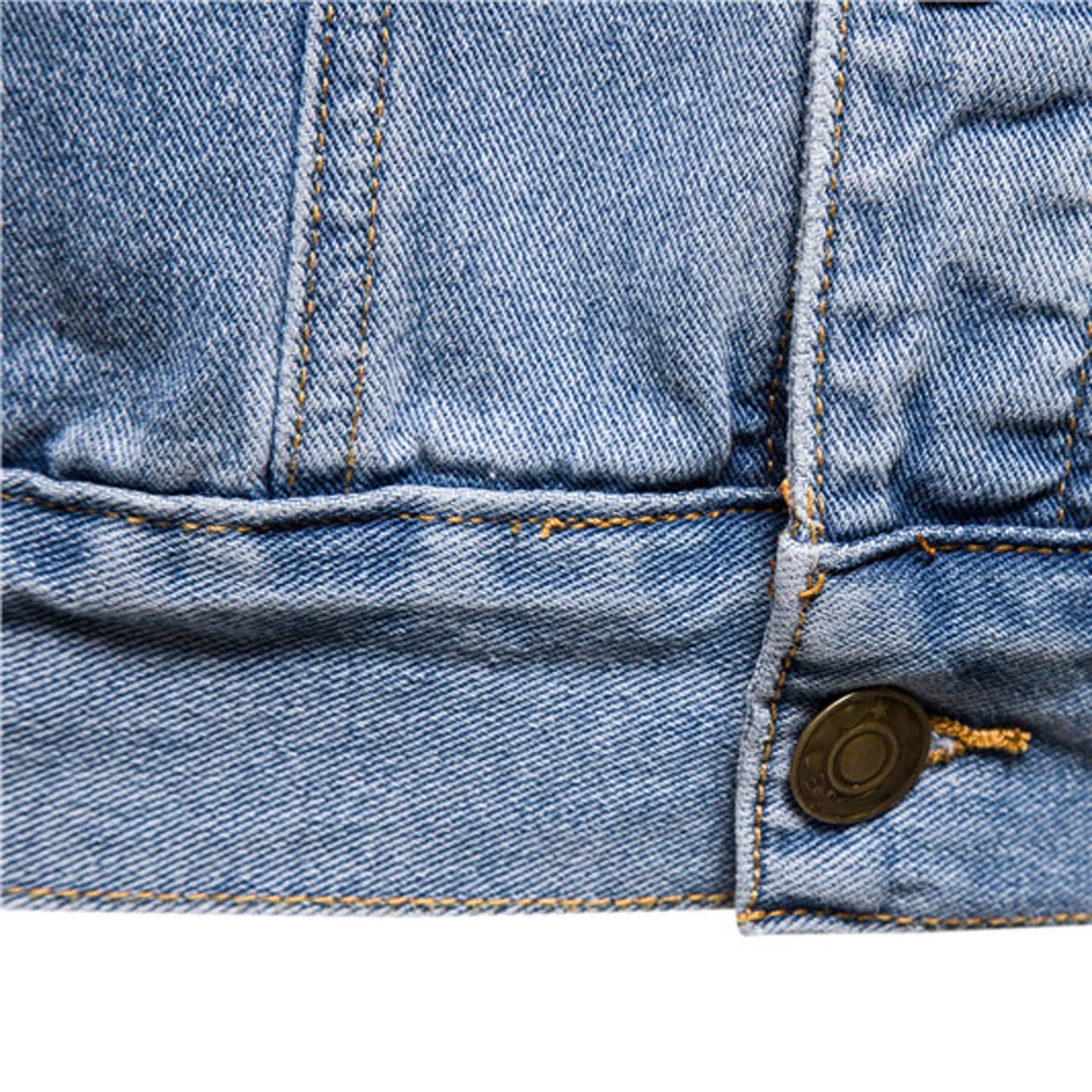 Men's Plus Size Oversized Denim Jacket - Lightweight Button-Down Lapel Jean Coat for Big and Tall