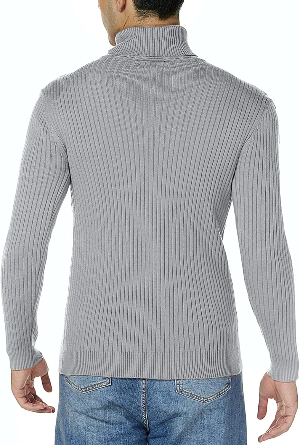 Men's Slim Fit Cable Knit Turtleneck Thermal Sweater