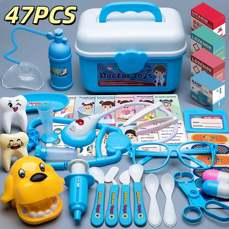 Doctor Kit for Kids Ages 3+ Toddler Toys Medical Playset for Girls & Boys Educational Role Play Doctor & Dentist Gift