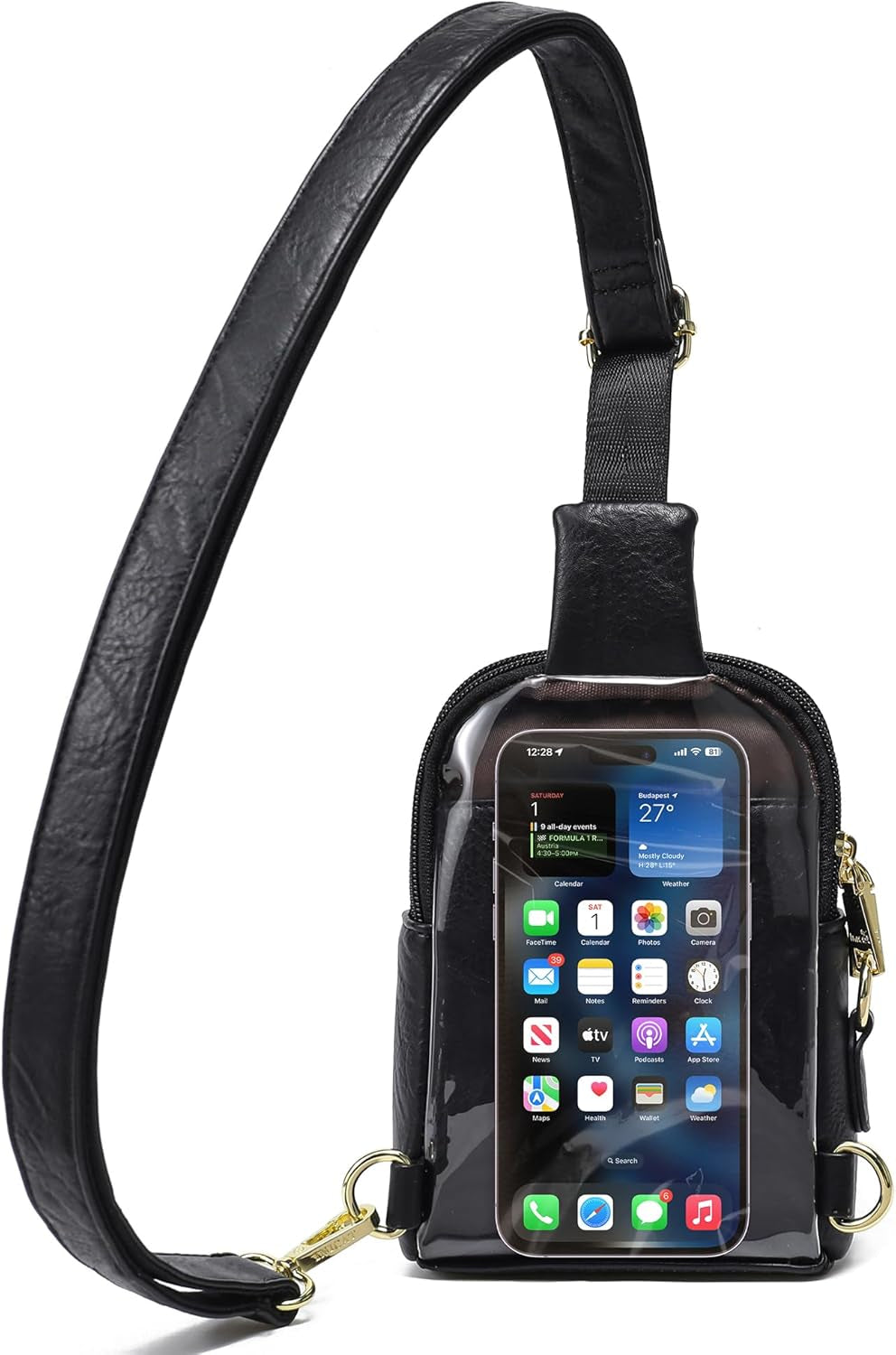 Women's Sling Bag with Touchscreen - Compact Crossbody Cell Phone Purse and Fanny Pack