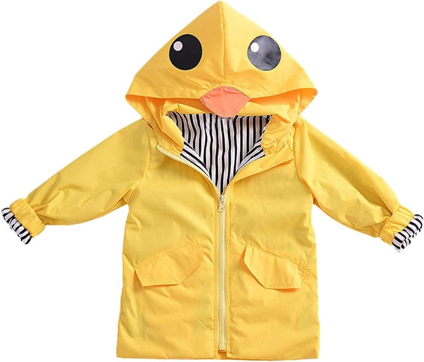 Toddler Duck Rain Jacket - Cute Cartoon Animal Hoodie for Boys and Girls, Ideal for Fall and Winter School Outfits