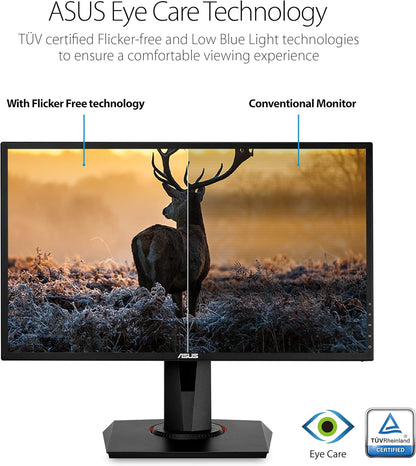 VG248QG 24-Inch G-SYNC Gaming Monitor, 165Hz, 1080P, 0.5ms Response Time, Eye Care Technology, DP, HDMI, DVI, Black