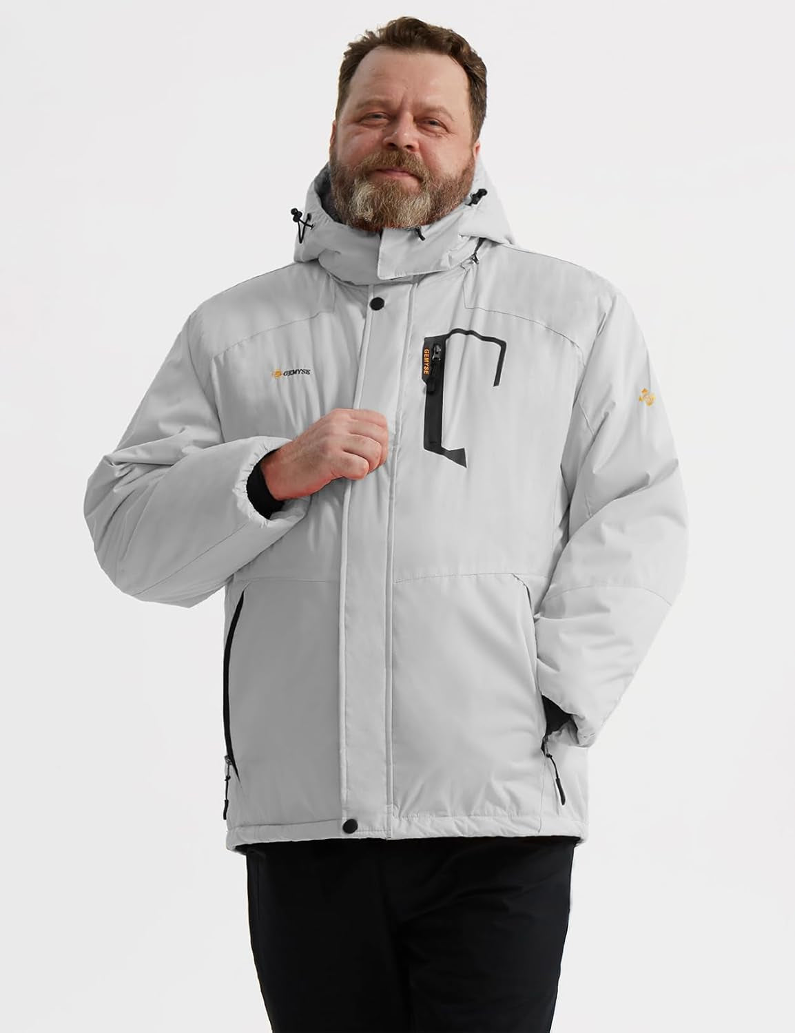 Men's Waterproof Mountain Ski Jacket - Windproof and Rain-Resistant Winter Outerwear
