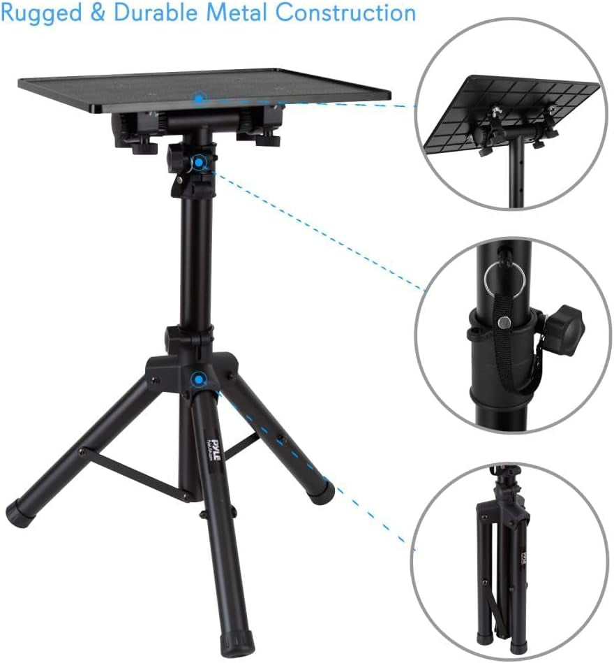 -PRO Universal Laptop Projector Tripod Stand - Computer, Book, DJ Equipment Hold