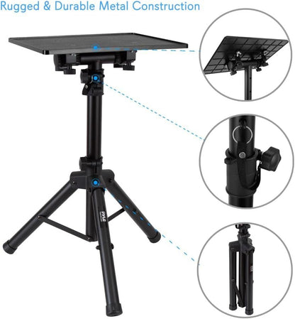 -PRO Universal Laptop Projector Tripod Stand - Computer, Book, DJ Equipment Hold