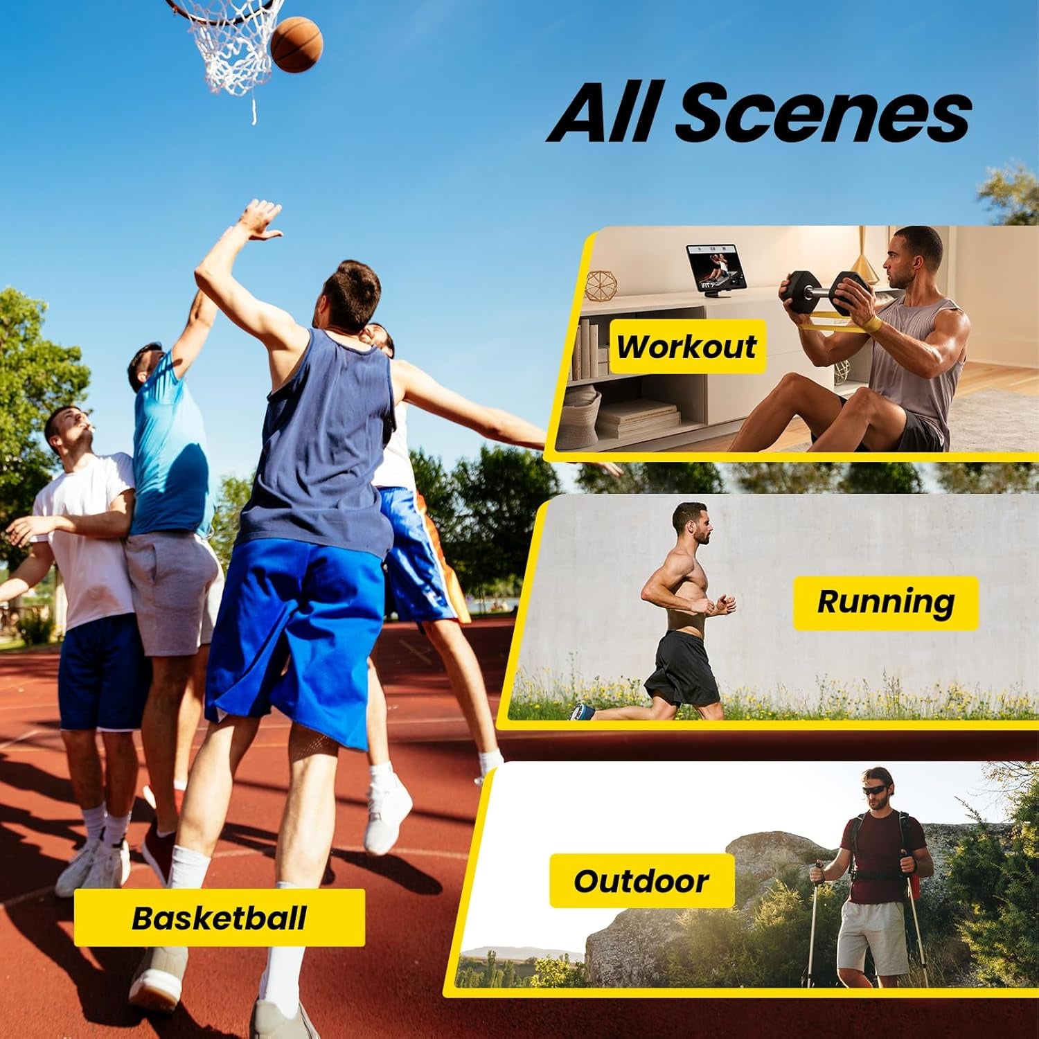 Men's Athletic Shorts with Pockets and Elastic Waistband - Quick Dry Activewear