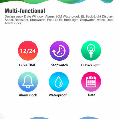 Kids LED Digital Electronic Watch Waterproof Children Boy Girl Sports Wristwatch