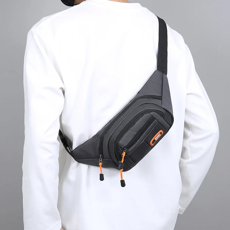Versatile Mobile Waist Bag for Men & Women - Large Capacity, Splash-Proof, Durable for Business & Construction Use