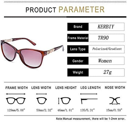 Sunglasses for Women - Polarized UV Protection, Trendy Design