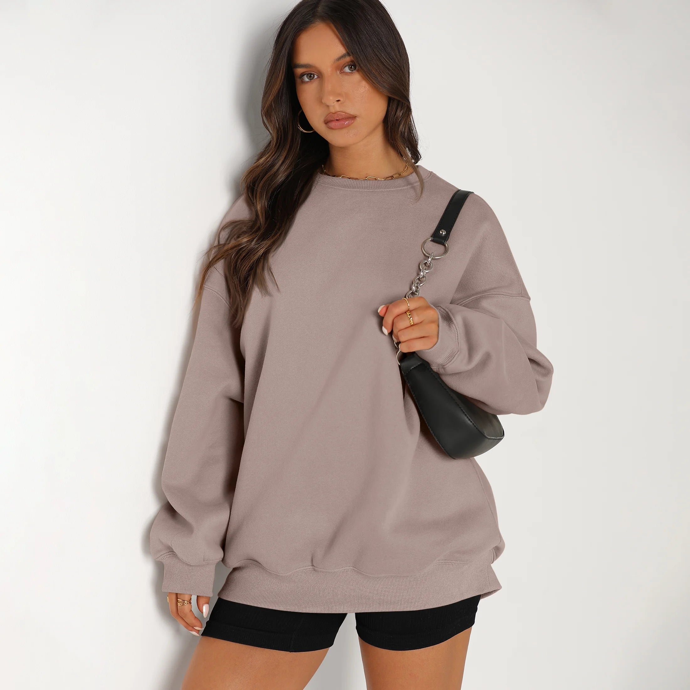 Chic & Cozy Oversized Crewneck Sweatshirts for Women - Y2K Hoodies & Casual Fall Fashion Pullover Sweaters
