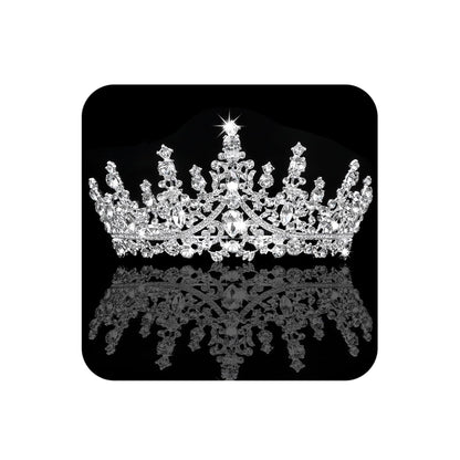 Silver Tiara and Crown for Women - Crystal Rhinestone Accessories for Bridal, Birthday, Prom, Halloween, and Costume Events