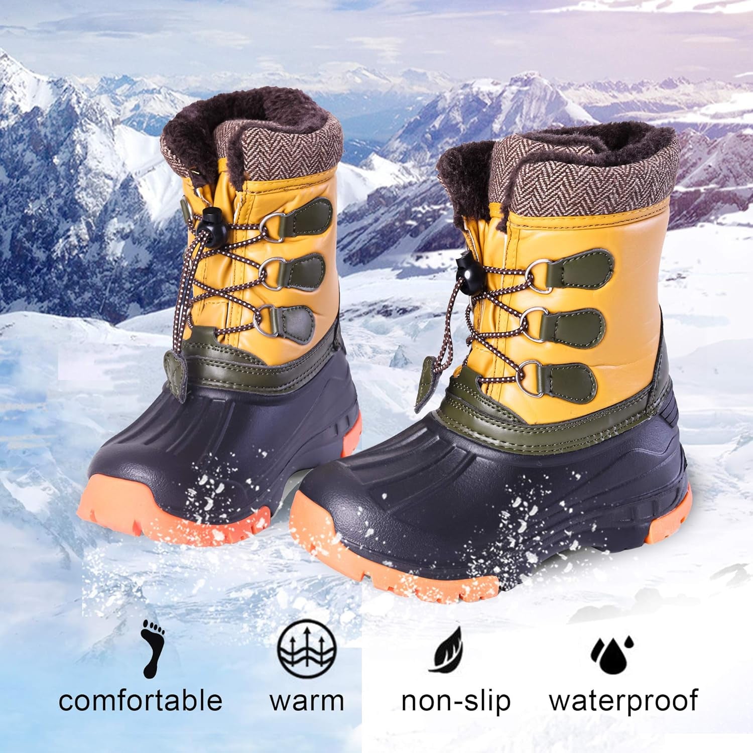 Nova Mountain Waterproof Winter Boots for Boys and Girls