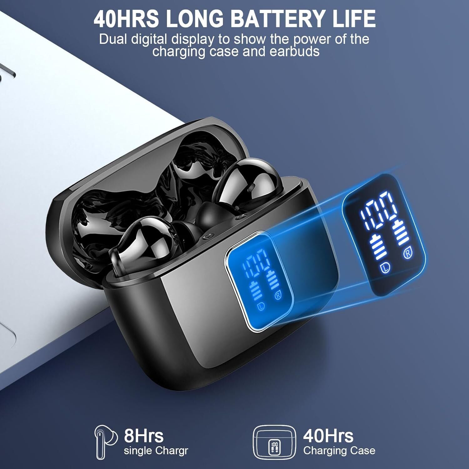 Wireless Earbuds, Bluetooth 5.3 Headphones, Ear Buds Wireless Earbuds Bluetooth