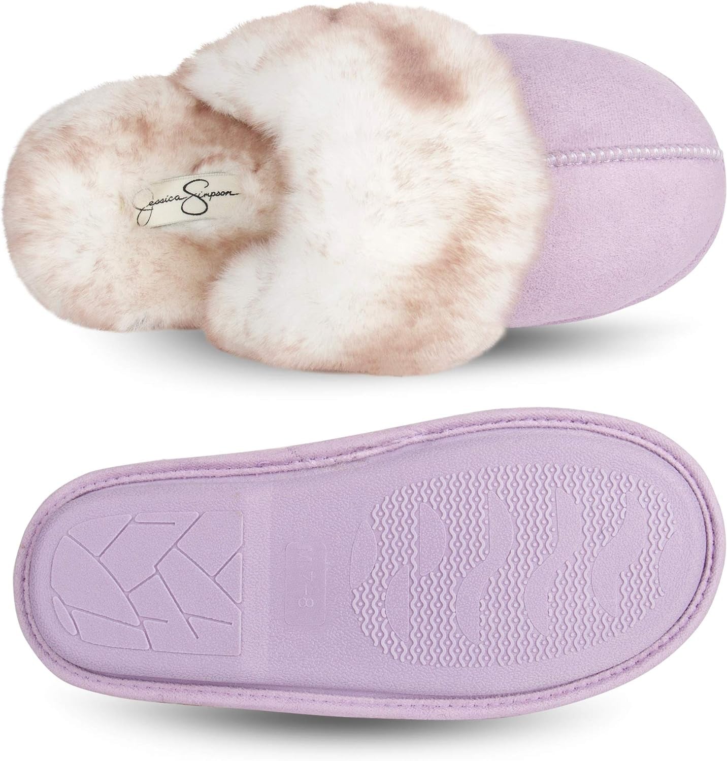 Women's Faux Fur Memory Foam House Slippers with Anti-Skid Sole