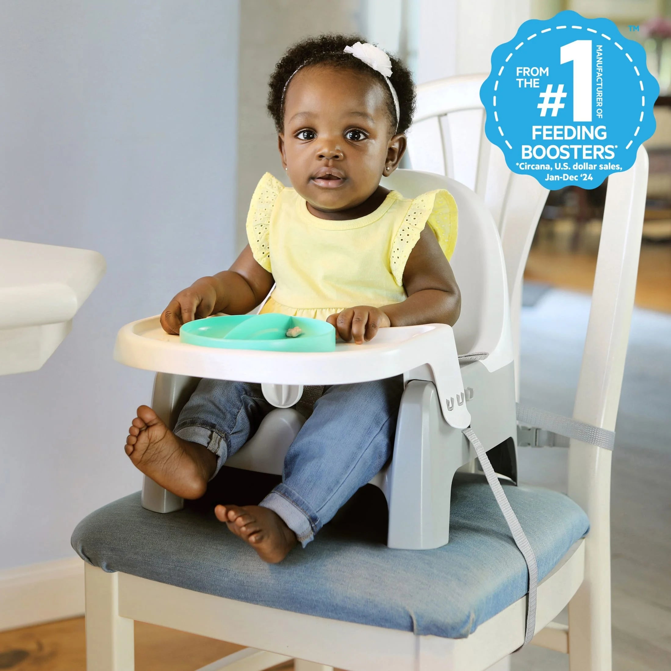Deluxe Learn-To-Dine Feeding Seat - Perfect for Ages 6 Months to 3 Years in Vibrant Orange and Teal