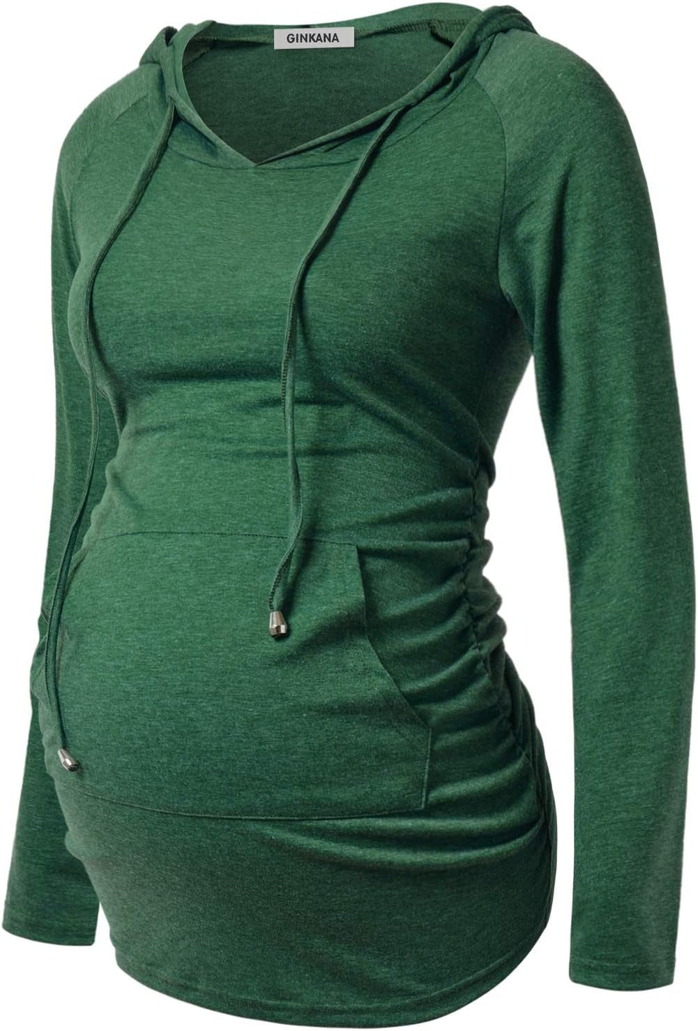 Long Sleeve Maternity Hoodie - Casual Pregnancy Sweatshirt
