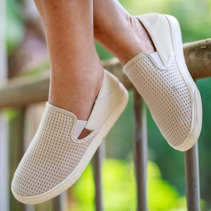 Pehuea Women's Slip-On Sneakers: Casual Everyday Footwear with Breathable Mesh, Drop-In Heel, and All-Day Comfort and Support