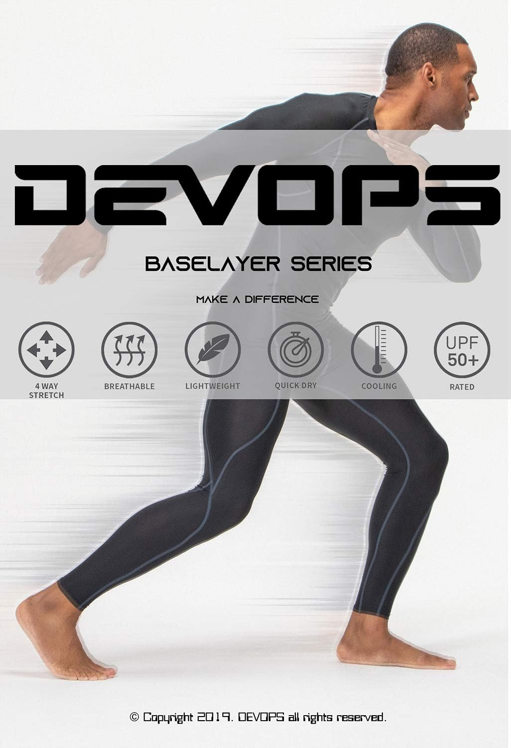Men's Compression Athletic Leggings - Available in 2 or 3 Pack with Optional Pocket