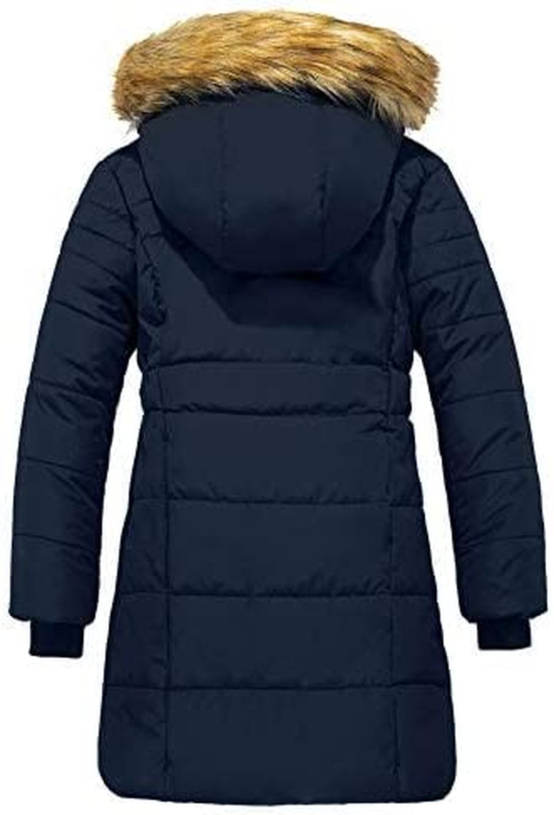 Girls' Waterproof Long Winter Coat Parka Puffer Jacket