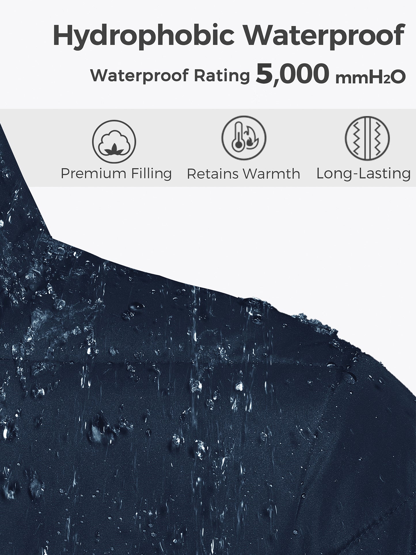 Stylish  Women's Plus Size Waterproof Quilted Puffer Coat - Perfect for Snowy Days, Navy XL