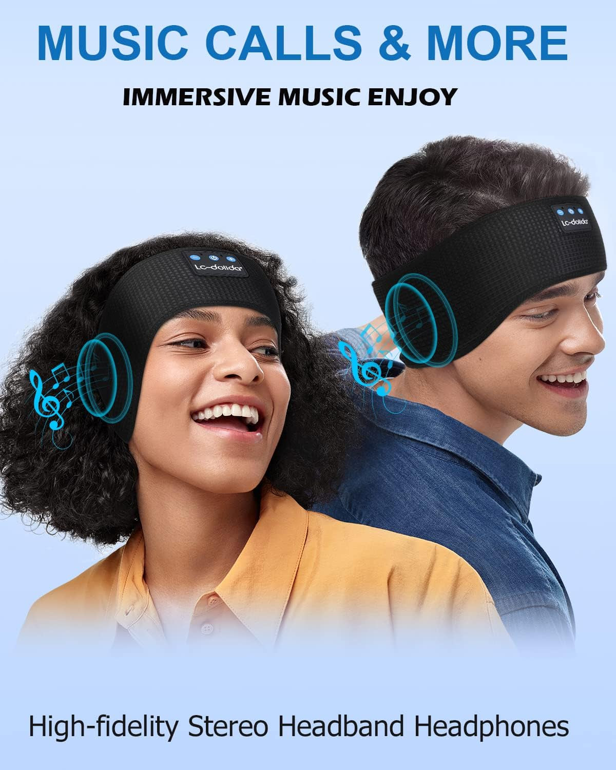 Bluetooth Headband, Cozy Wireless Band Sleep Headphones Sleep Mask