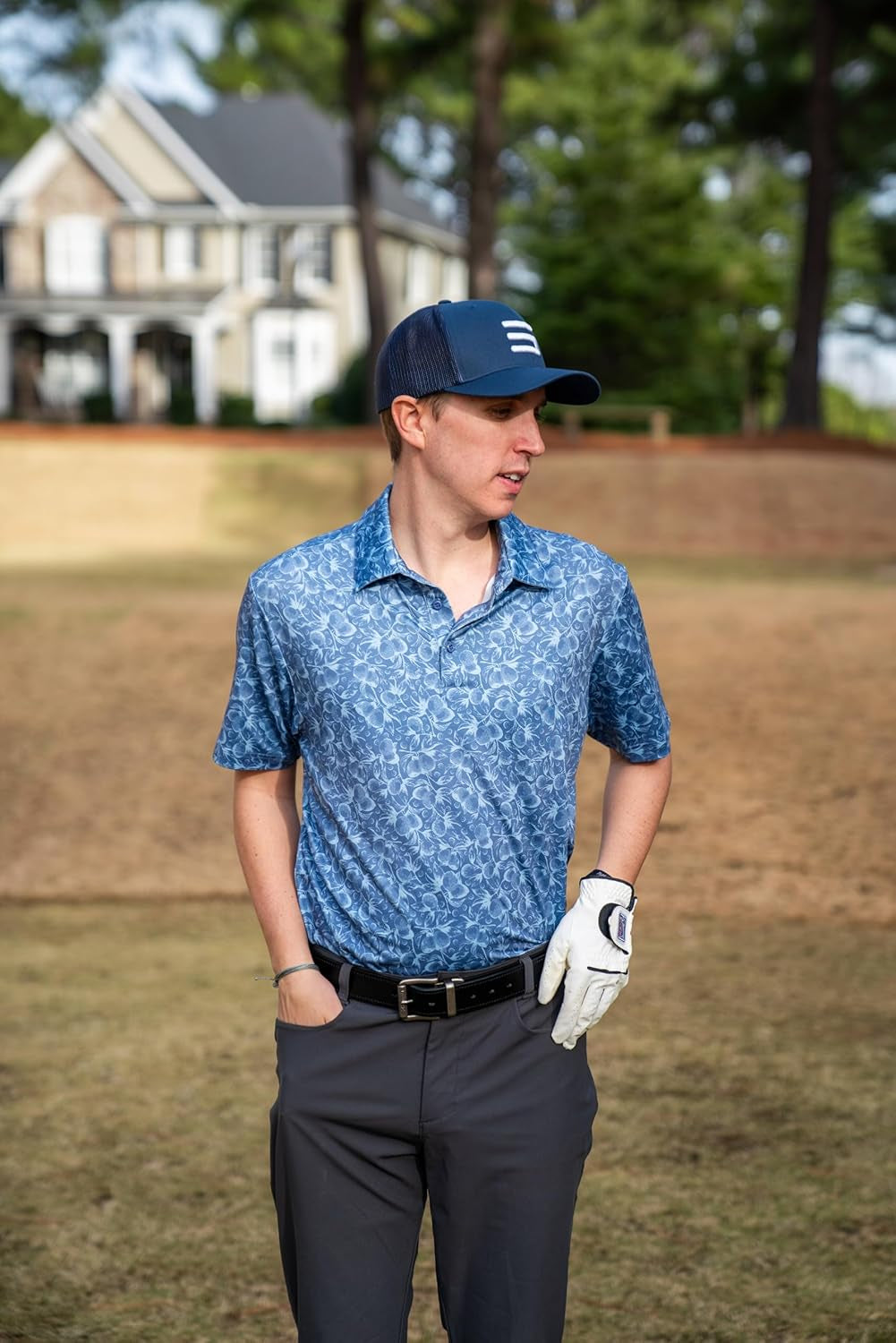 Men's Quick Dry Moisture-Wicking Short-Sleeve Golf Polo Shirt