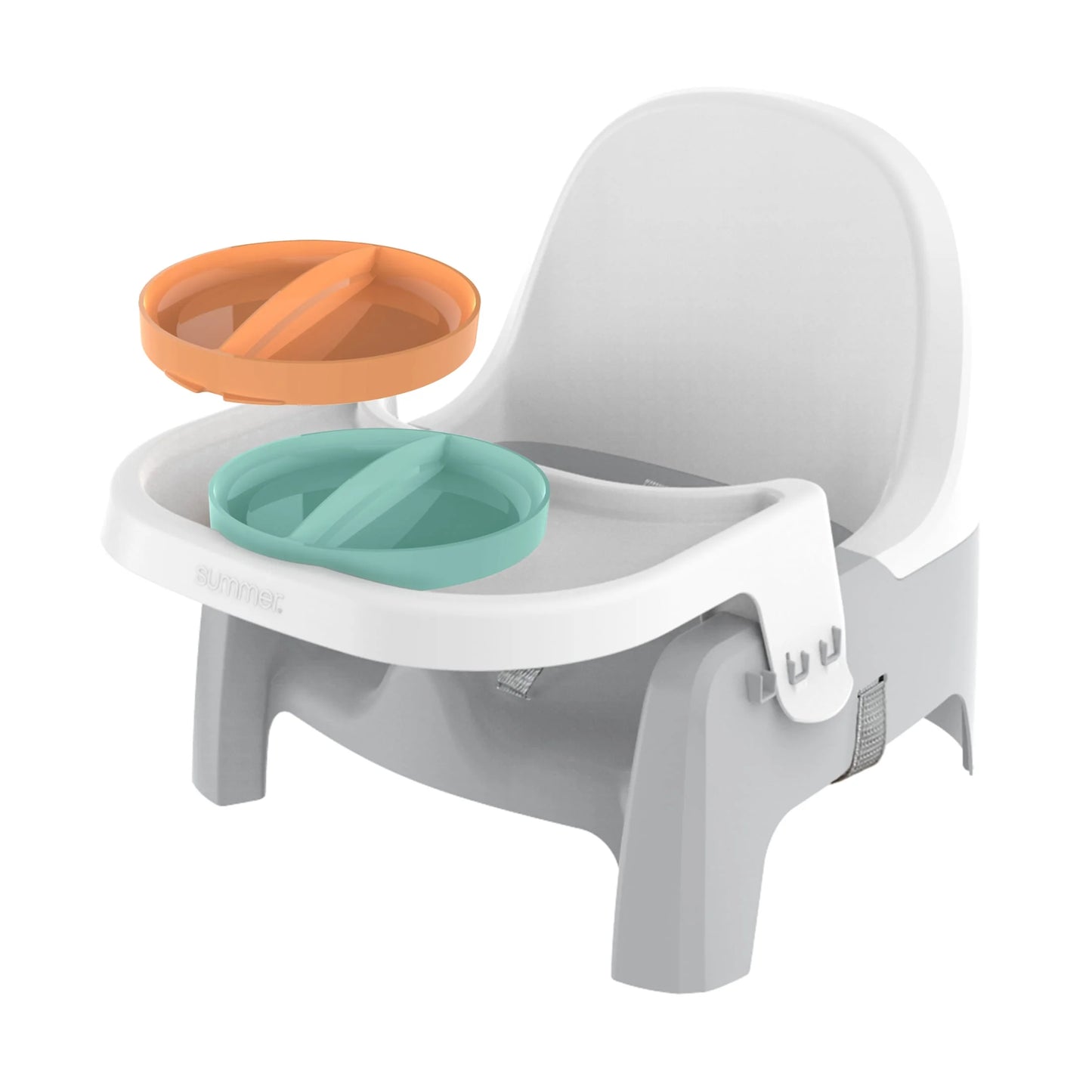 Deluxe Learn-To-Dine Feeding Seat - Perfect for Ages 6 Months to 3 Years in Vibrant Orange and Teal