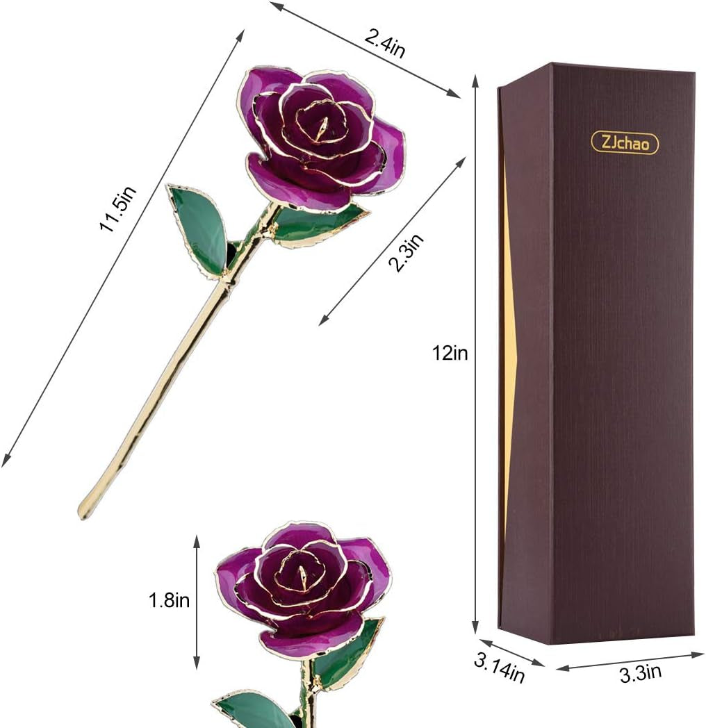 24K Gold-Plated Rose - Timeless Gift for Wife, Mother, Grandmother - Perfect for Anniversaries, Birthdays, and Weddings