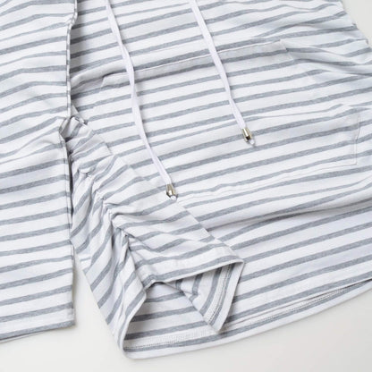 Women's Maternity Long Sleeve Hoodie - Casual Pregnancy Sweatshirt