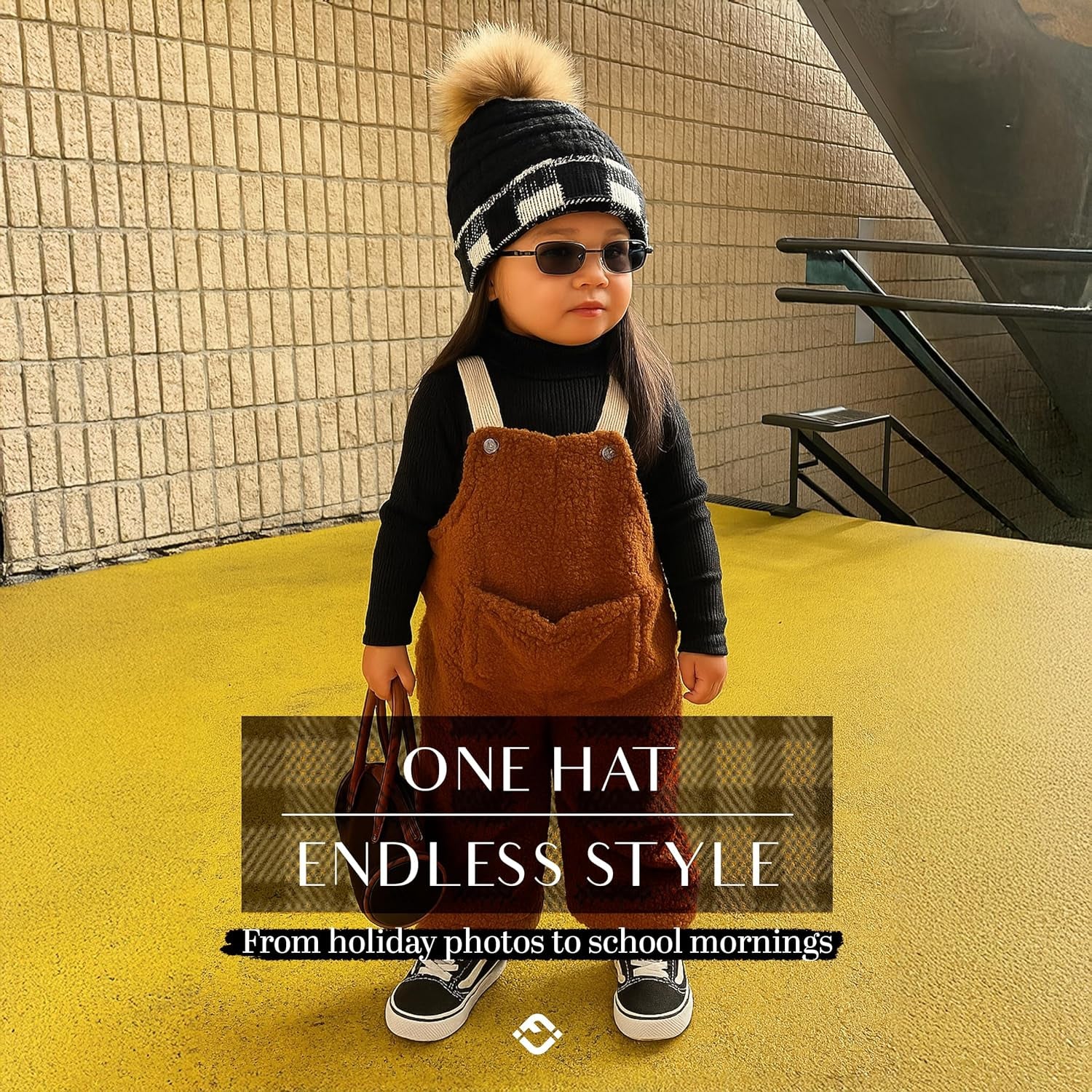 Cozy Toddler Cable Knit Pom Beanie - Warm Winter Hat for Children