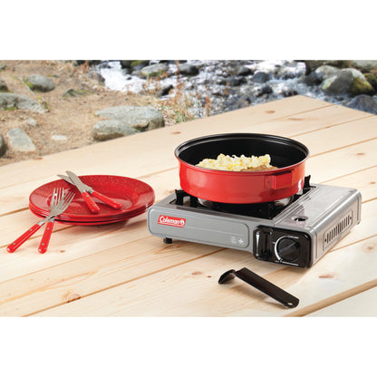Portable Butane Camping Stove - 1 Burner, Compact & Lightweight for Outdoor Adventures - Gray
