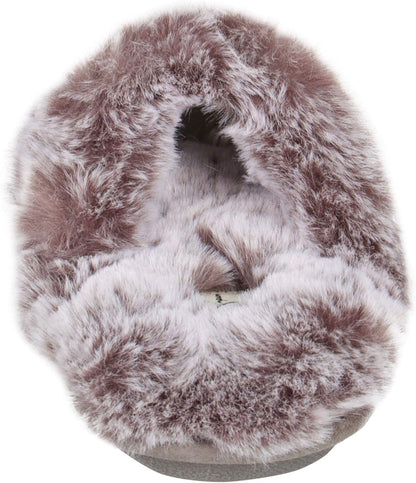 Women's Cozy Faux Fur House Slippers with Memory Foam and Anti-Skid Sole