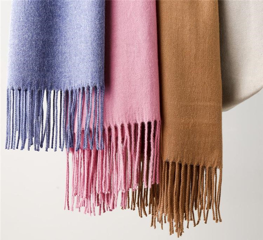 Mens Womens Oversize 100% Cashmere Scotland Wool Blanket Shawl Wrap Solid Scarf