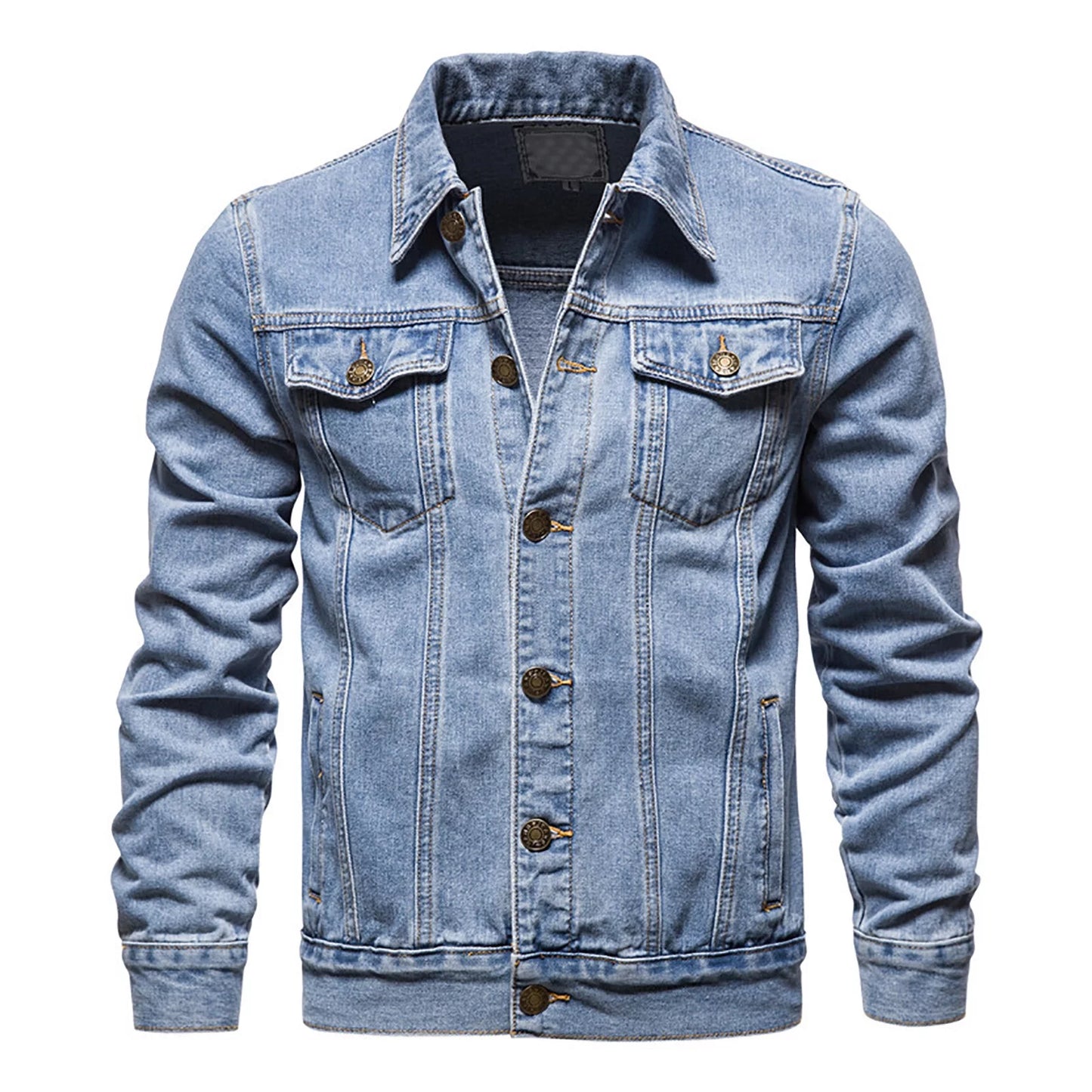 Men's Plus Size Oversized Denim Jacket - Lightweight Button-Down Lapel Jean Coat for Big and Tall