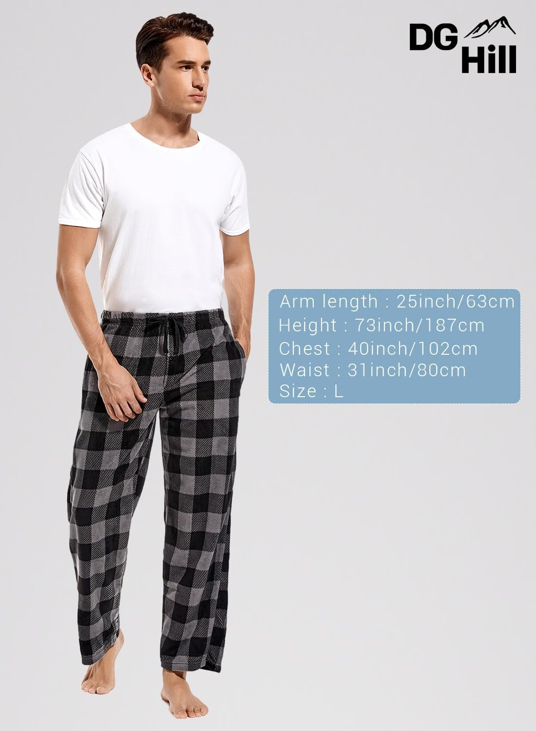 Men's Fleece Lounge Pajama Pants - Available in 1-Pack or 3-Pack, Plaid Sleepwear with Pockets and Microfleece Material