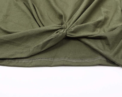 Girls' Casual Knot Front Long Sleeve Tunic Blouse T-Shirt, Sizes 4-13