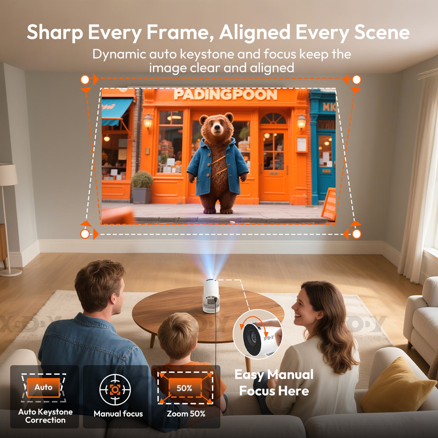 4K Mini Projector 12000 Lumen LED 1080P Wifi Bluetooth UHD Portable Home Theater