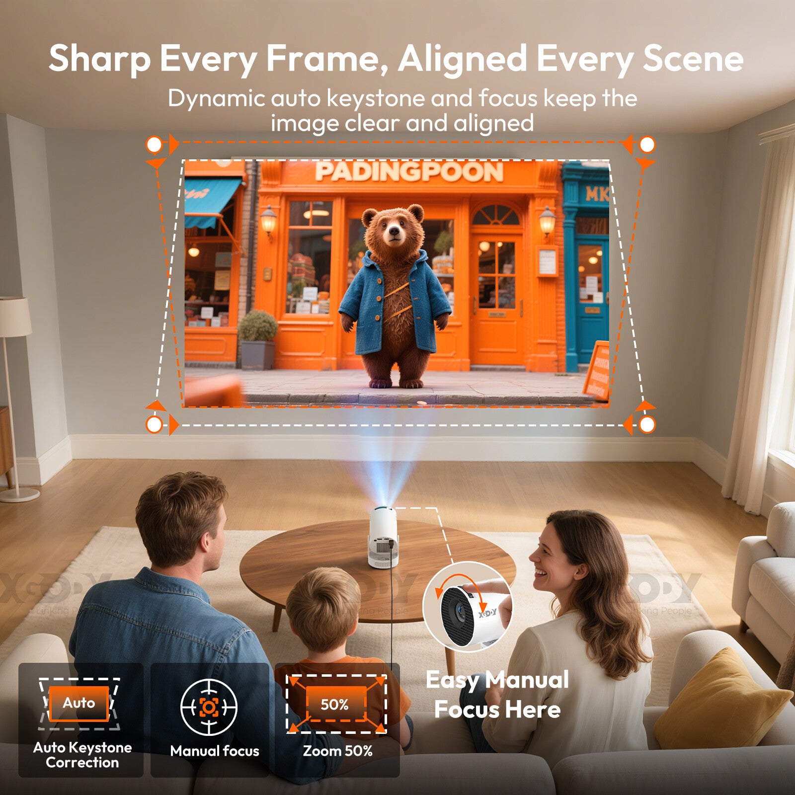 4K Mini Projector 12000 Lumen LED 1080P Wifi Bluetooth UHD Portable Home Theater