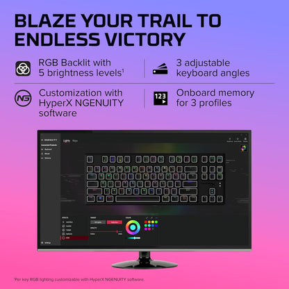 Alloy Origins Core Tenkeyless Mechanical Gaming Keyboard with RGB LED Backlighting, Customizable Software Controls, and Linear  Red Switches - Black