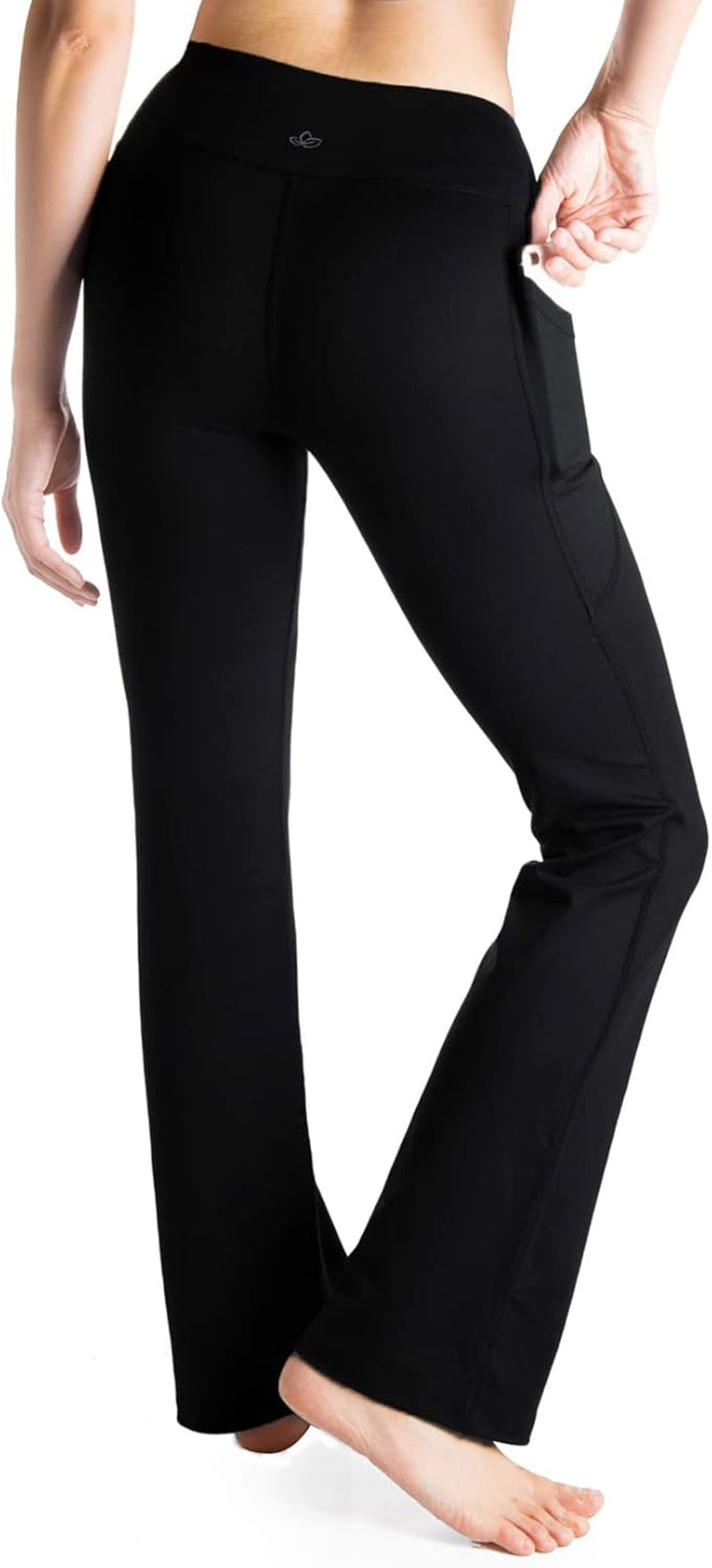 Women's Bootcut Yoga Pants and Lounge Workout Pants with Side Pockets in Multiple Sizes (27"/29"/31"/33"/35"/37")