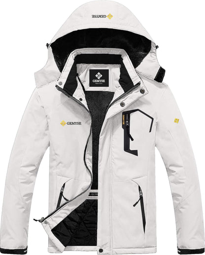 Men's Waterproof Mountain Ski Jacket - Windproof and Rain-Resistant Winter Outerwear