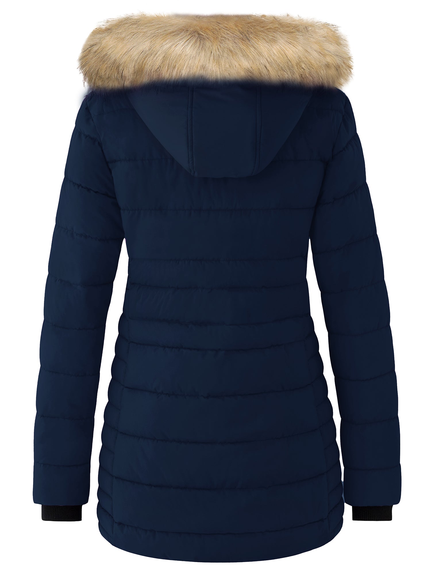 Stylish  Women's Plus Size Waterproof Quilted Puffer Coat - Perfect for Snowy Days, Navy XL
