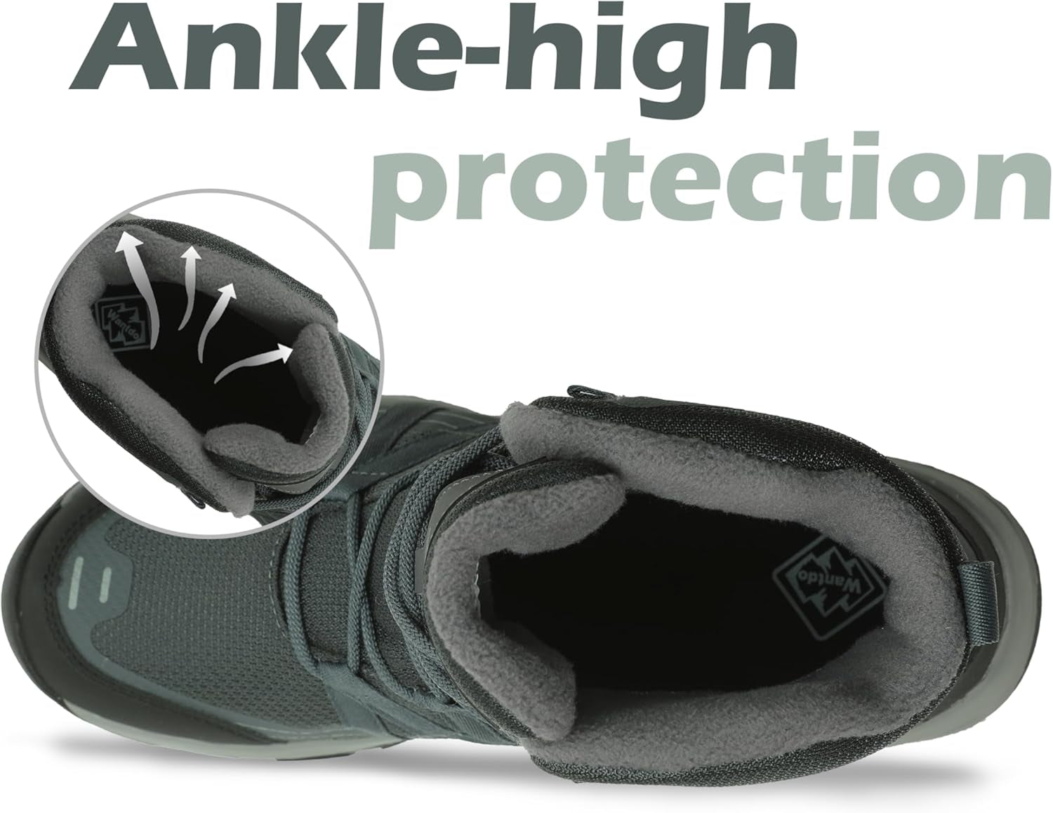 Women'S Waterproof Hiking Boots Non-Slip Work Boots Comfortable Outdoor Ankle Boots Arch Support