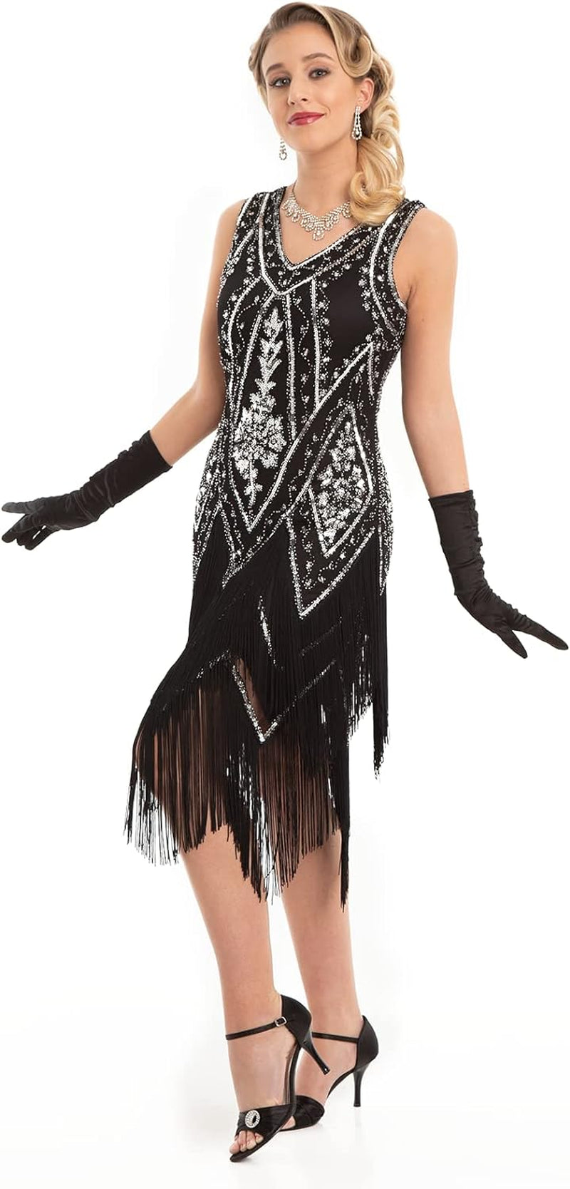 Elegant 1920s Flapper Dress for Women - Vintage Swing Fringed Gatsby Style