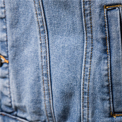 Men's Plus Size Oversized Denim Jacket - Lightweight Button-Down Lapel Jean Coat for Big and Tall