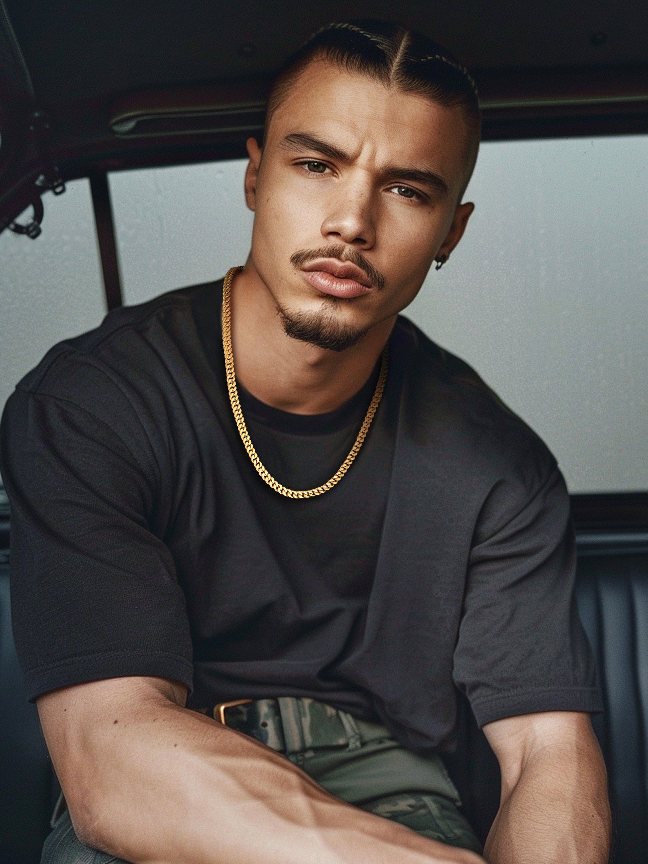 Stunning 30" 18K Gold Filled Cuban Chain Necklace - Heavy Chunky Stainless Steel Curb Design for Women - Perfect Hip Hop Punk Jewelry