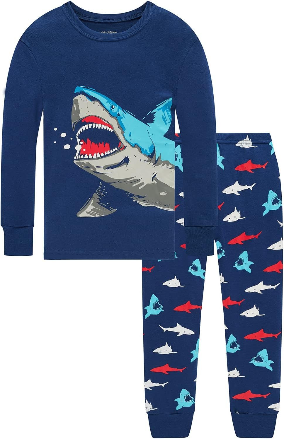 Little Boys Shark Pajamas Softest&Comfiest Pajamas 4 Piece Toddler Boys Pajamas Kid'S Sleepwear Size 6 Blue