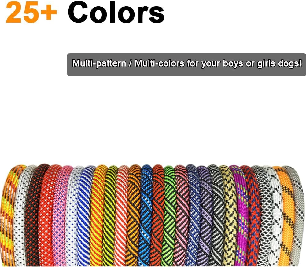 Heavy-Duty Nylon Dog Leash, 6 FT with Soft Padded Handle for Large and Medium Breeds (Orange, 1/2" x 6 FT)