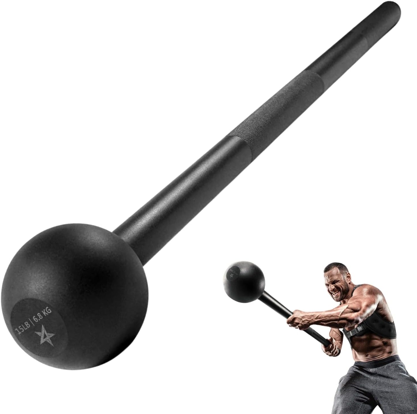 Steel Mace Bell for Comprehensive Strength Training - Enhance Full Body, Muscle, Shoulder, Grip, and Forearm Workouts for Rehabilitation and Stretching, Available in 5 to 30 lbs for Both Men and Women
